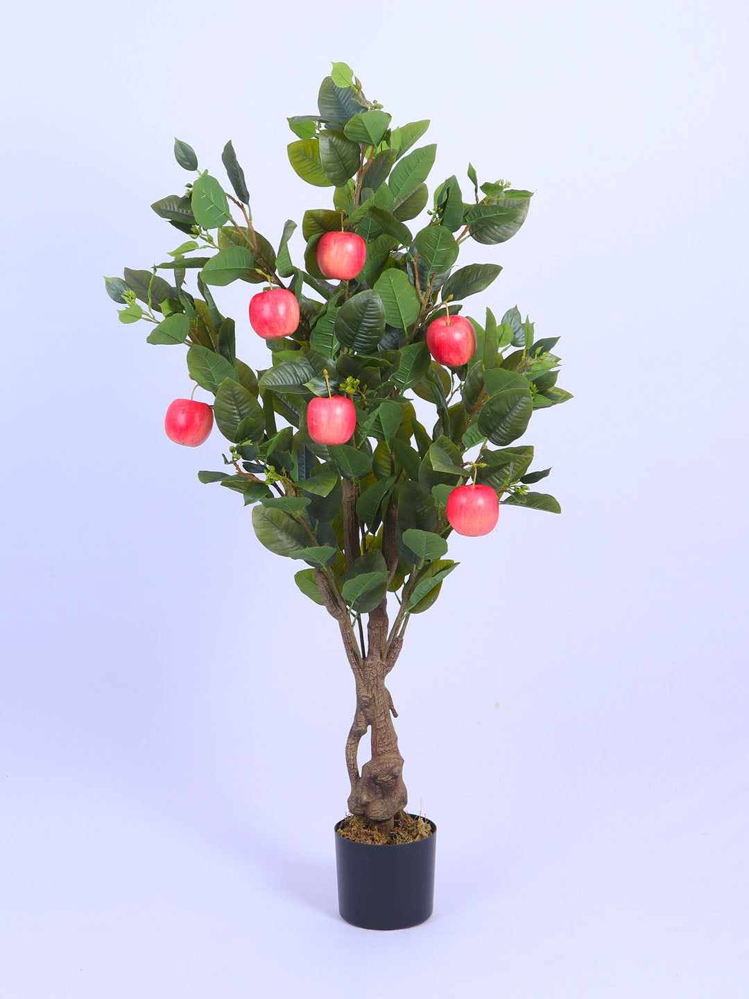 5FT Artificial Apple Plant with Red Fruits & Black Pot