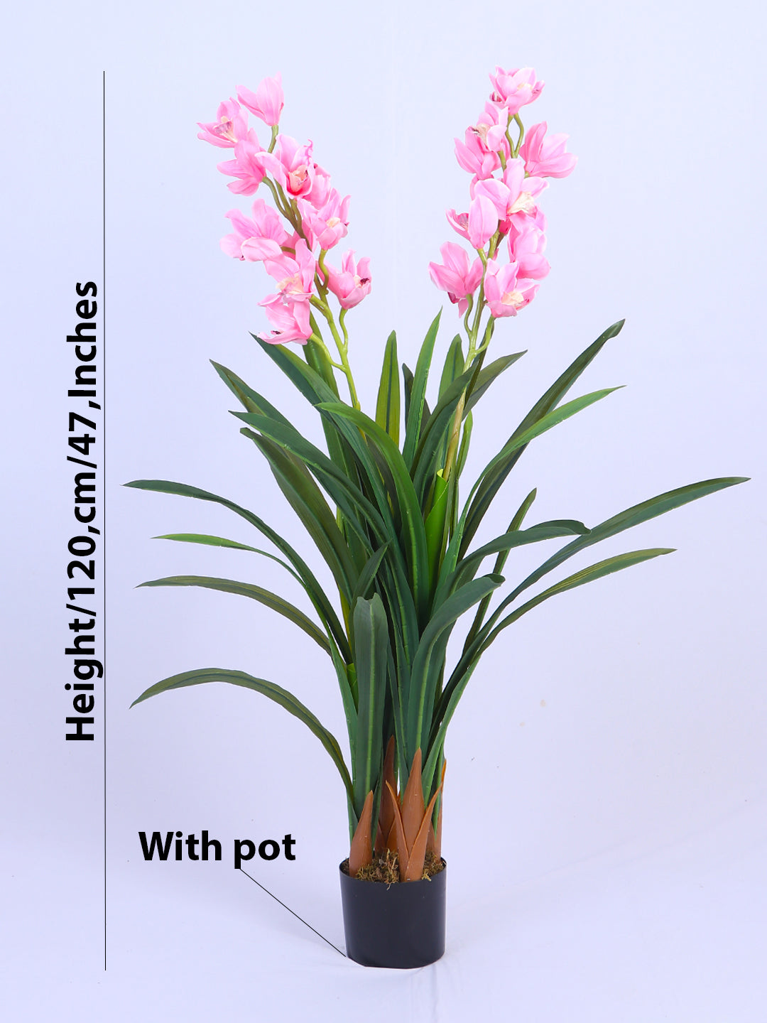 4Ft Artificial Orchid Flowers Tree in Pot