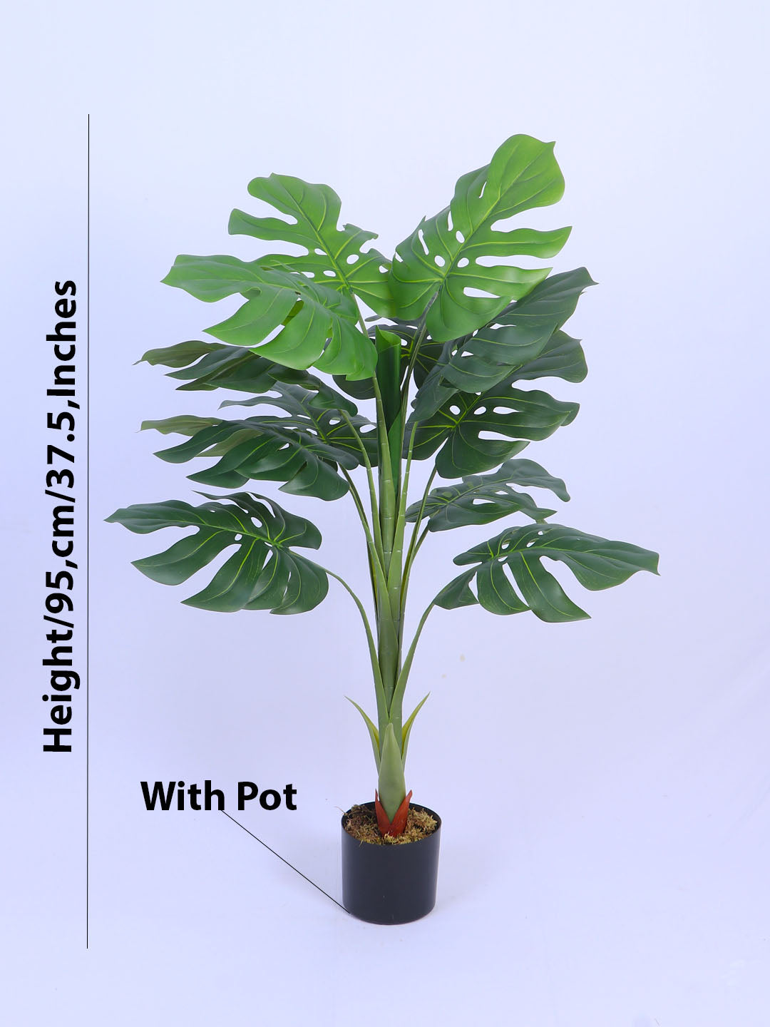 3.1Ft Artificial Monstera Deliciosa Plant in Pot