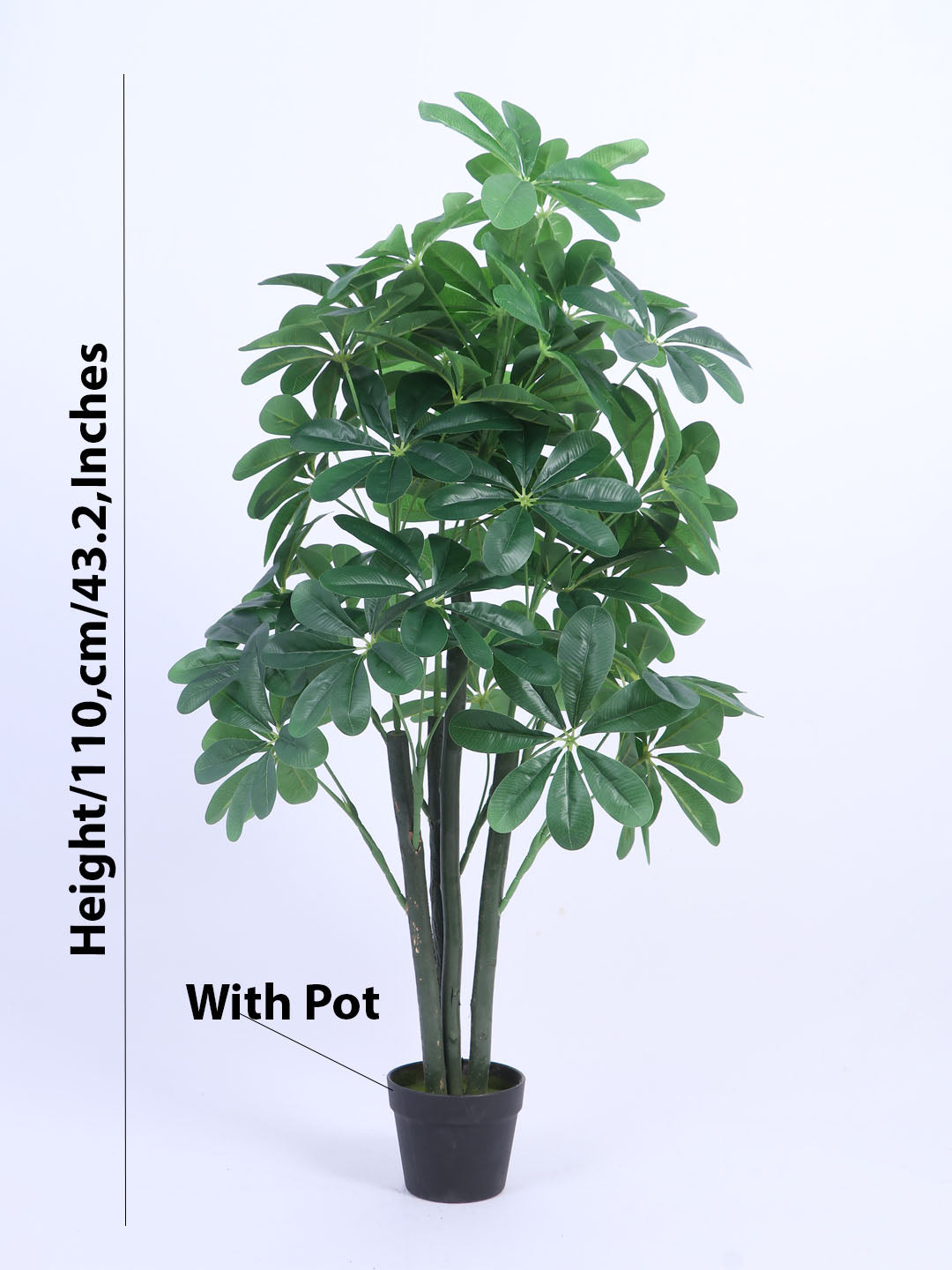3.6Ft Artificial Schefflera Plant in Pot