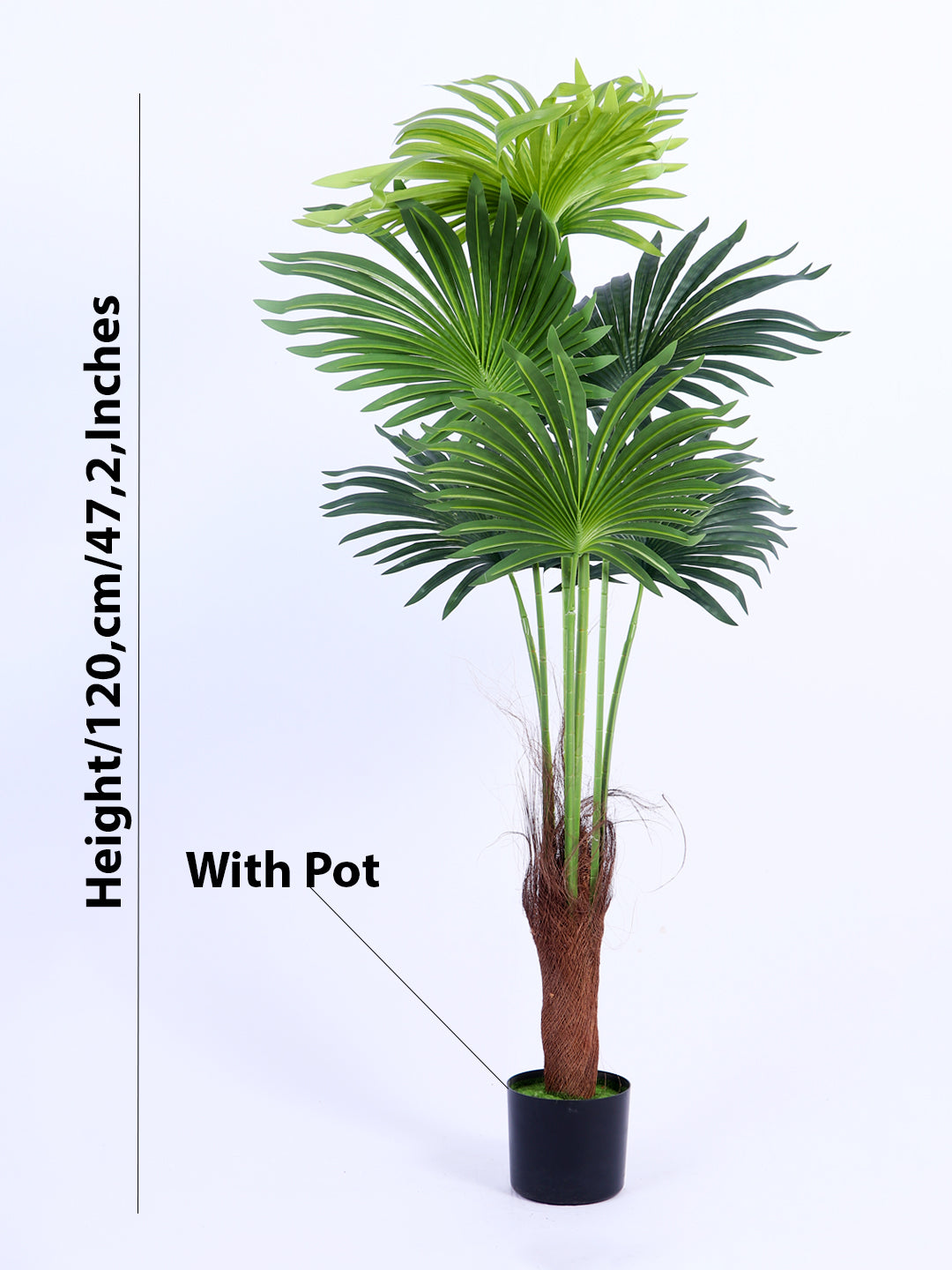 4Ft Artificial Palmetto Palm Tree in Pot