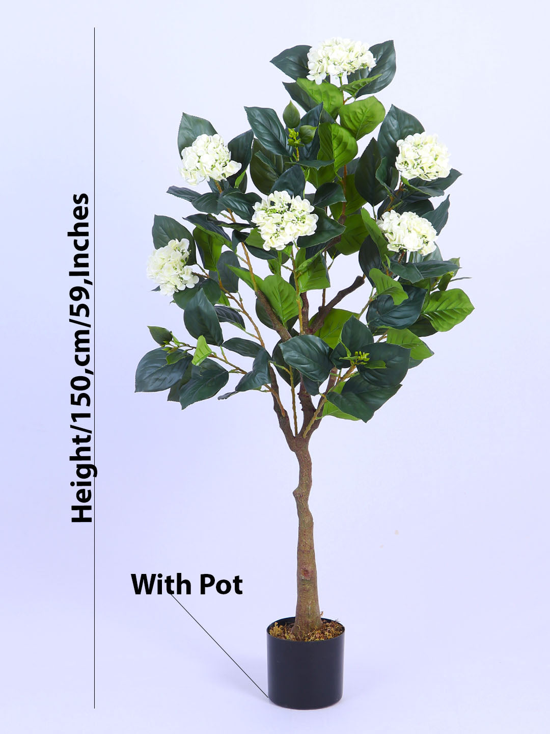 5ft Artificial White Hydrangea Tree