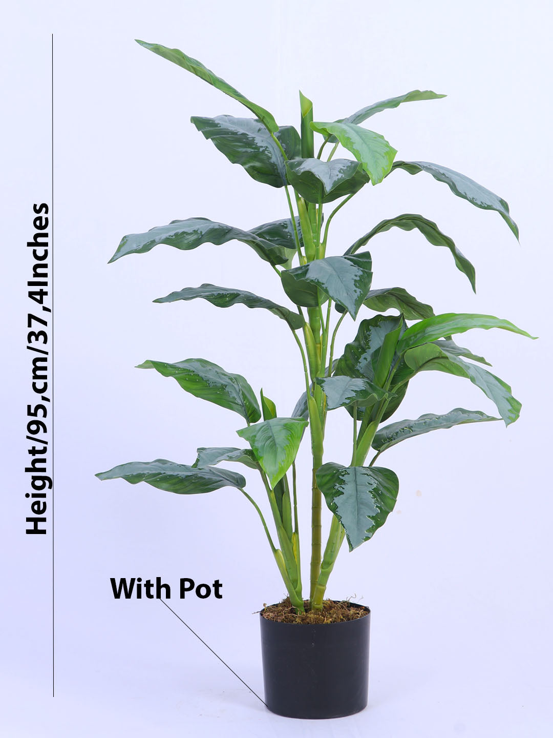 3.1Ft Artificial Dieffenbachia Plant in Pot