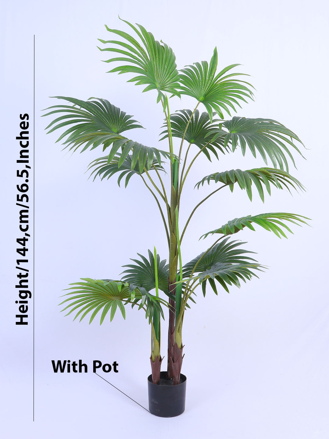 4.7Ft Artificial Palmetto Palm Tree in Pot