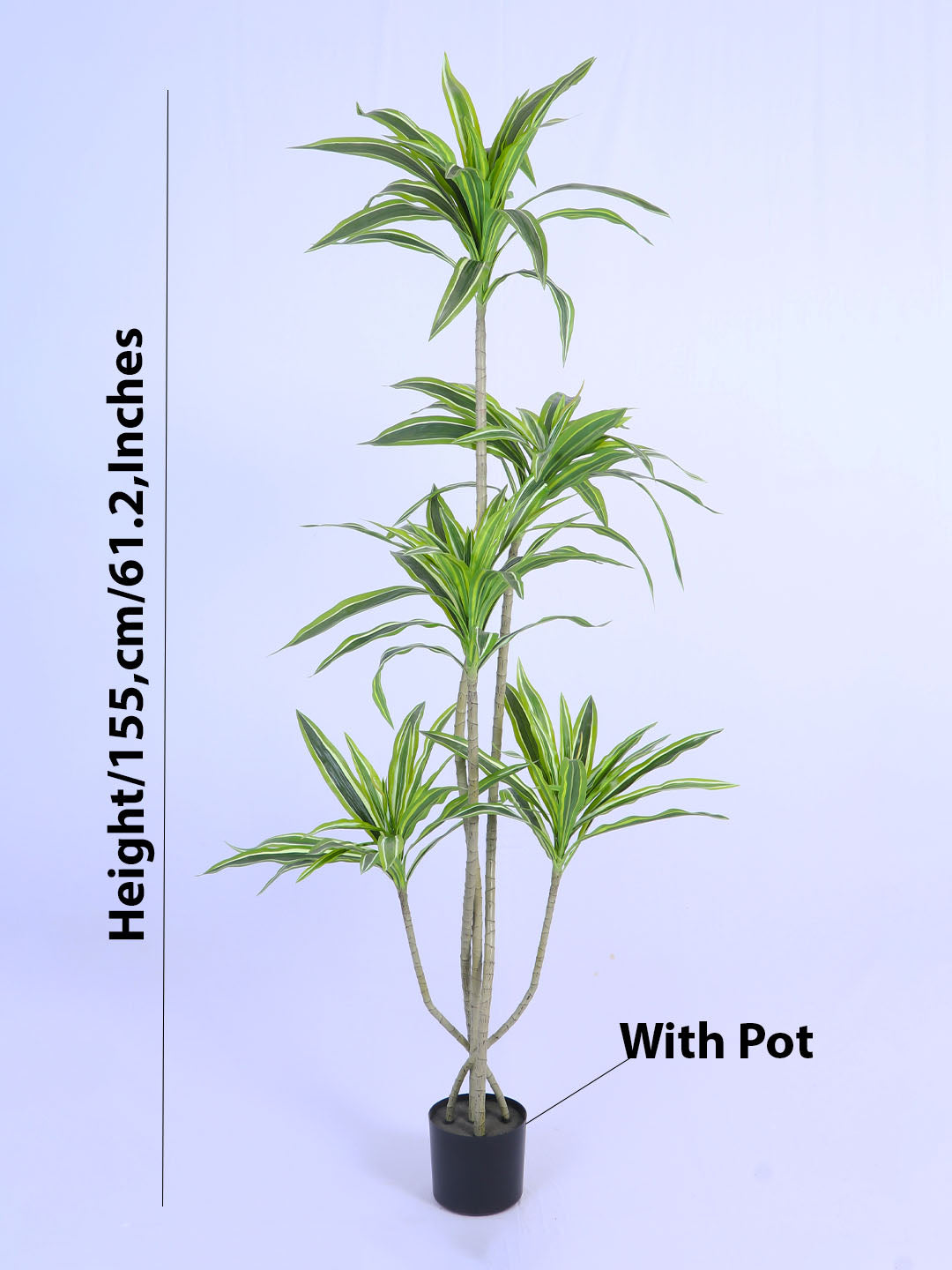5Ft Artificial Dracaena Plant in Pot