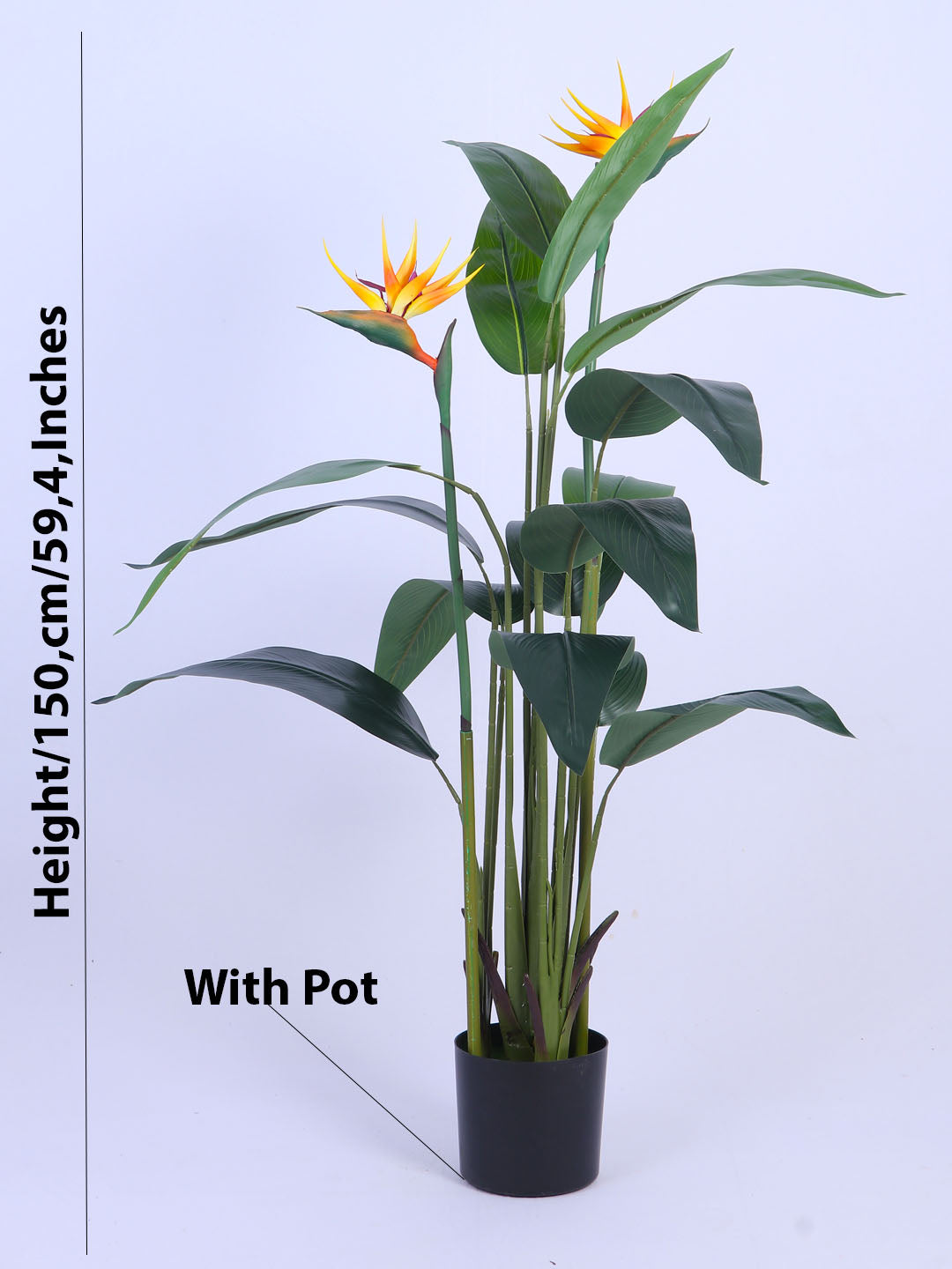 5Ft Artificial Bird of Paradise Plant in Pot