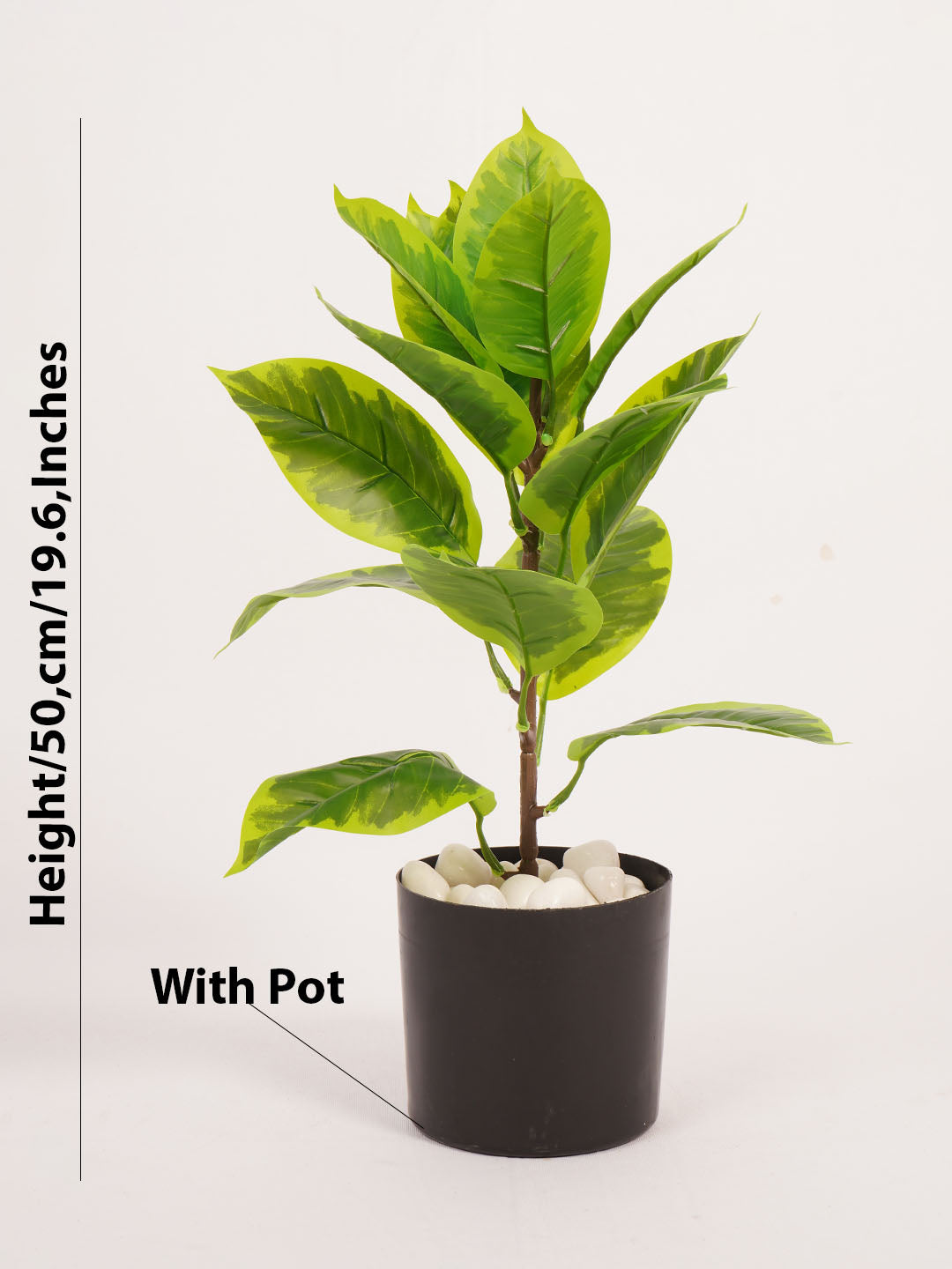 1.6Ft Artificial Croton Plant in Black Pot