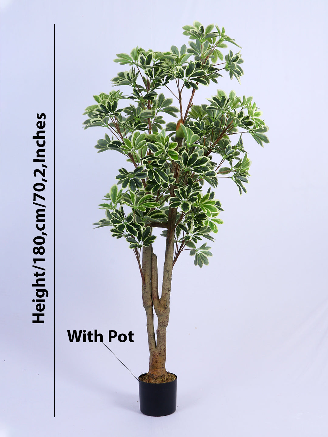 6Ft Artificial Umbrella Schefflera Tree in Pot
