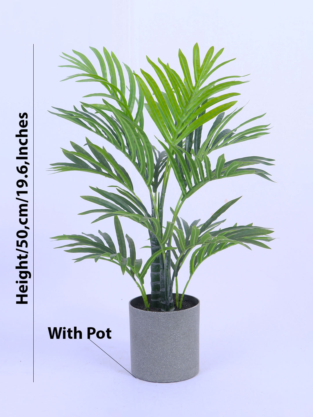 1.6Ft Artificial Golden Areca Palm Plant with Black Pot