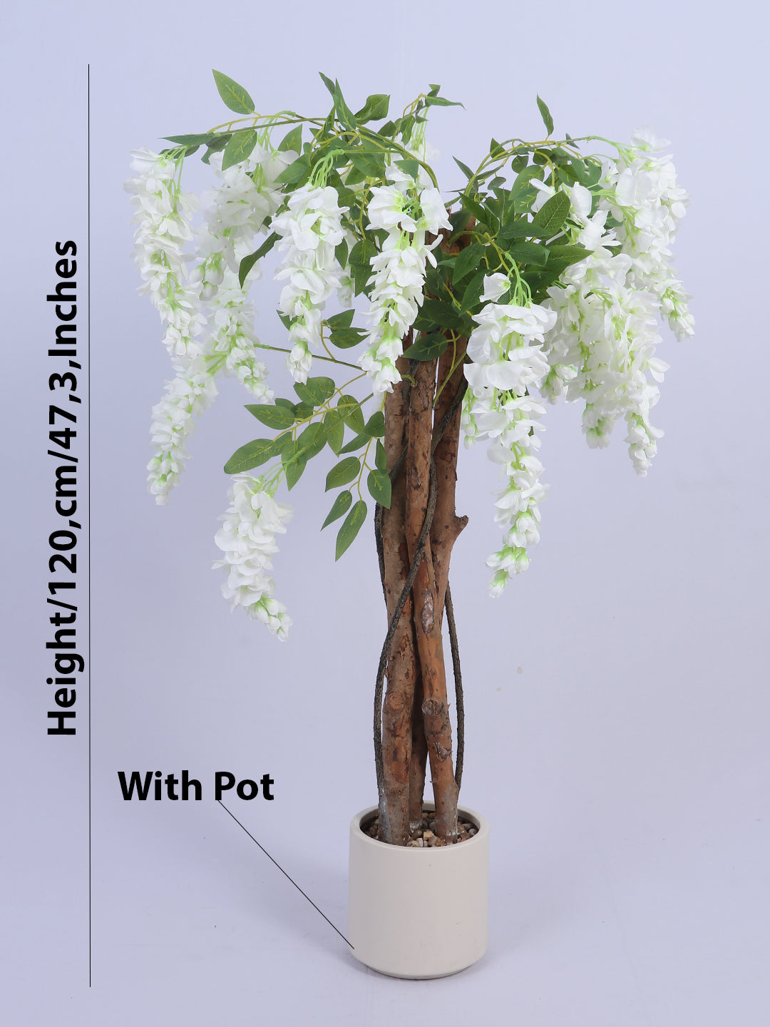 4Ft Artificial Wisteria Flowers Tree in Pot