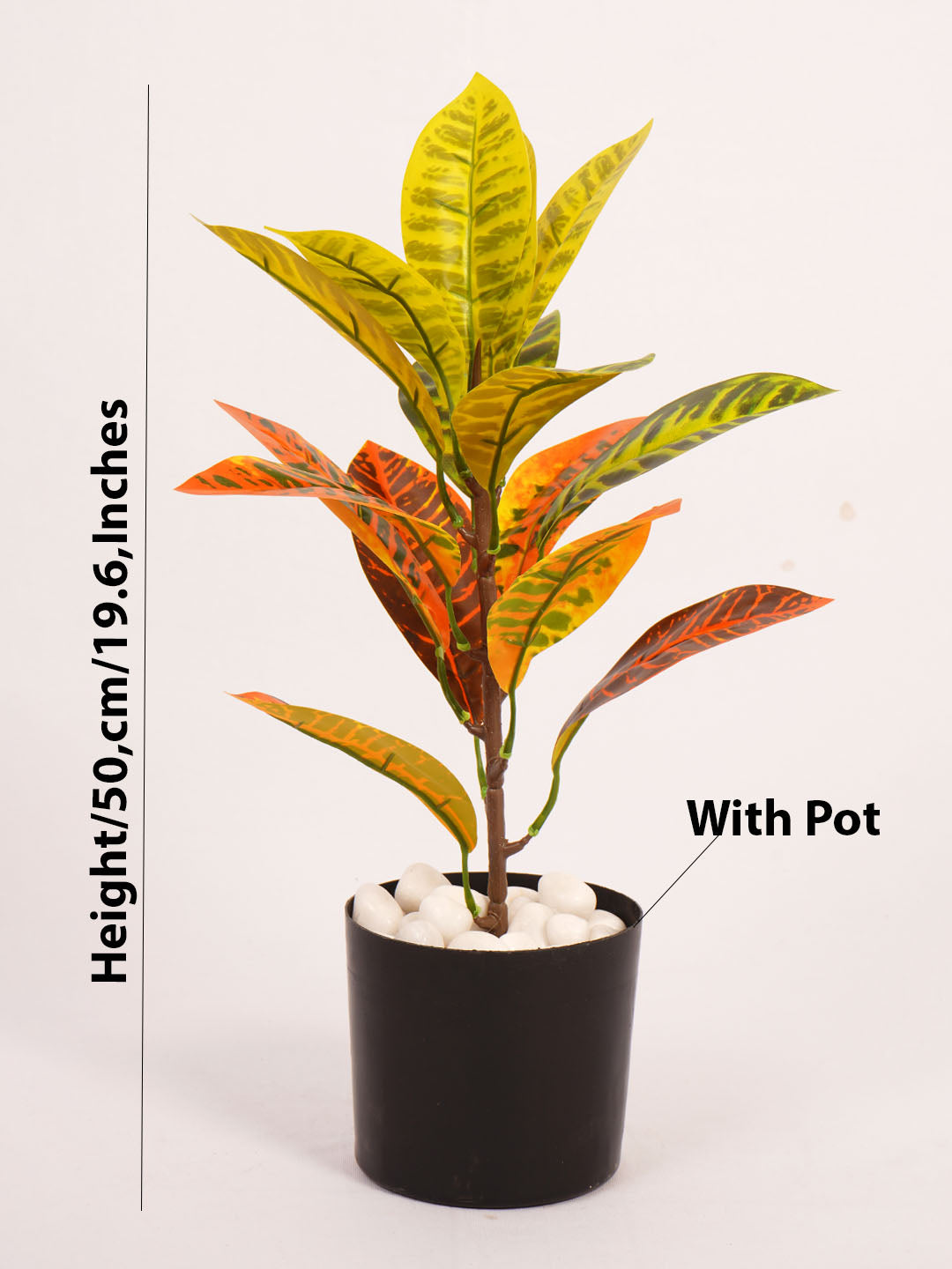 1.6Ft Artificial Croton Plant with Pot