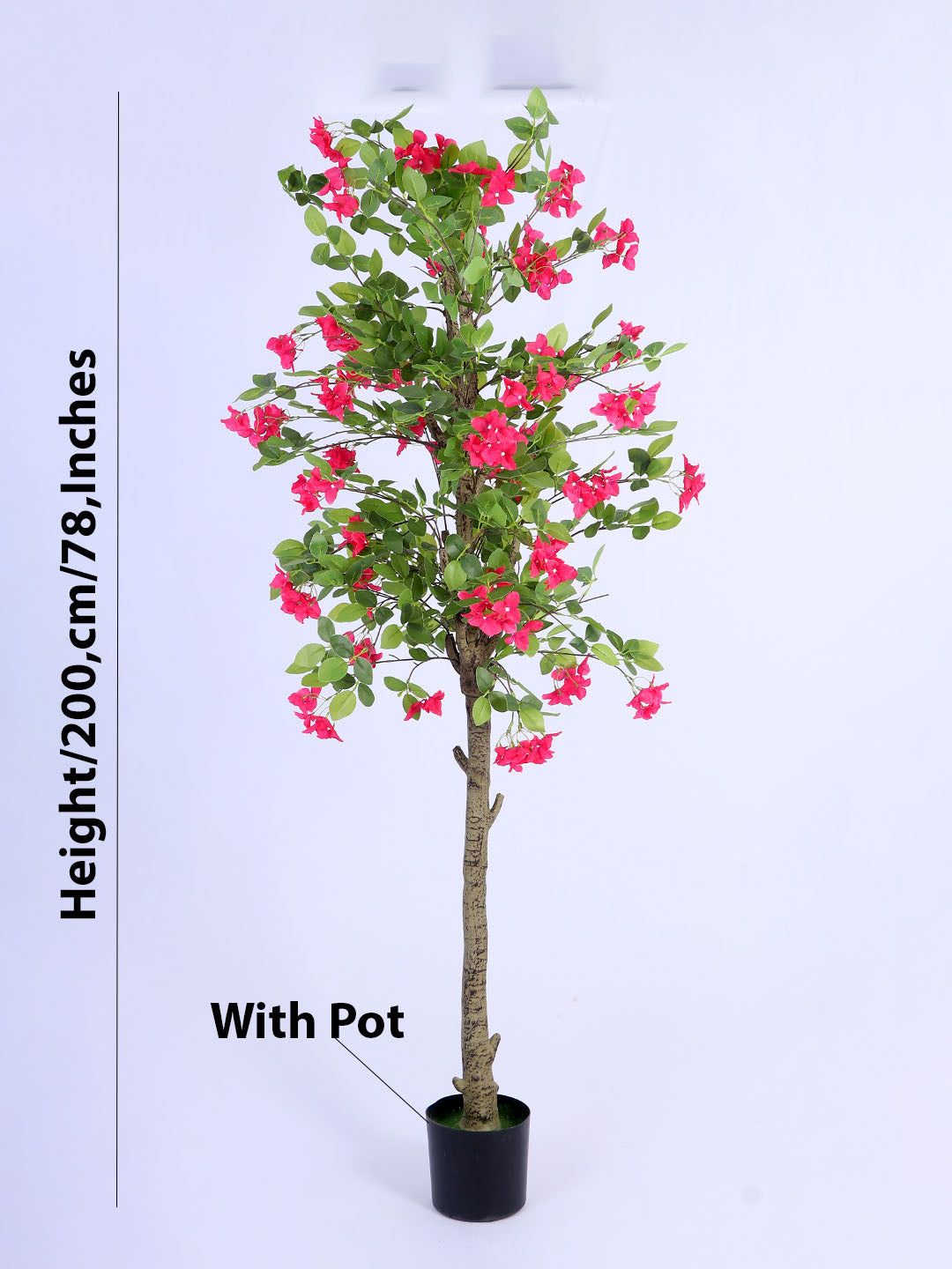 6.5Ft Artificial Bougainvillea Flowers Tree in Pot