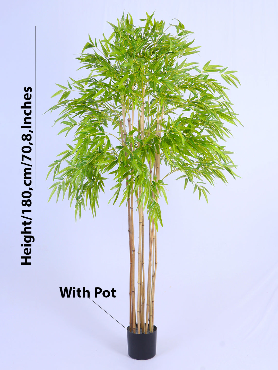 6Ft Artificial Golden Bamboo Tree with Black Pot