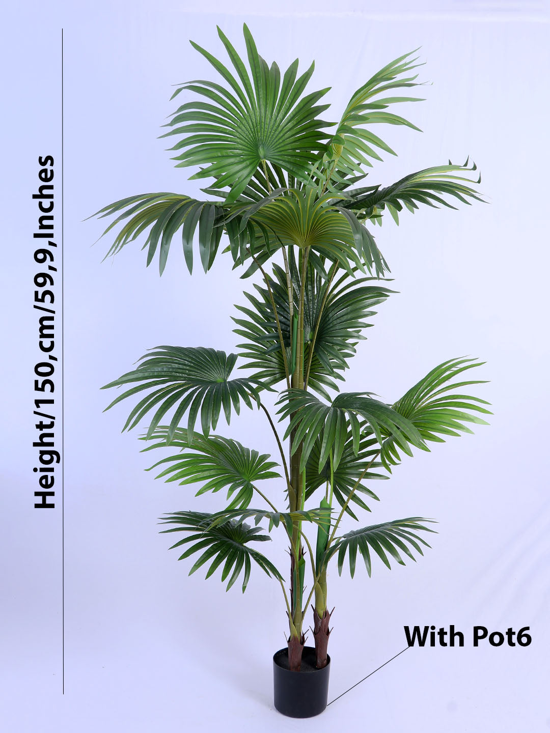 6Ft Artificial Palmetto Palm Tree in Pot)
