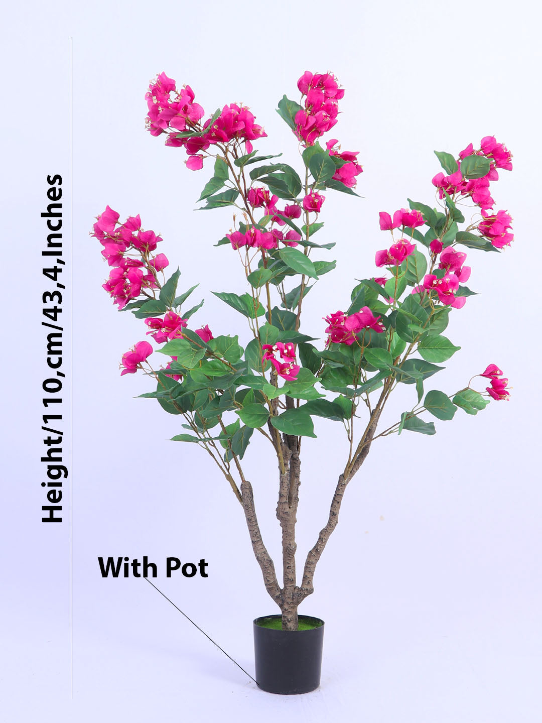 3.6Ft Artificial Bougainvillea Flowers Tree in Pot