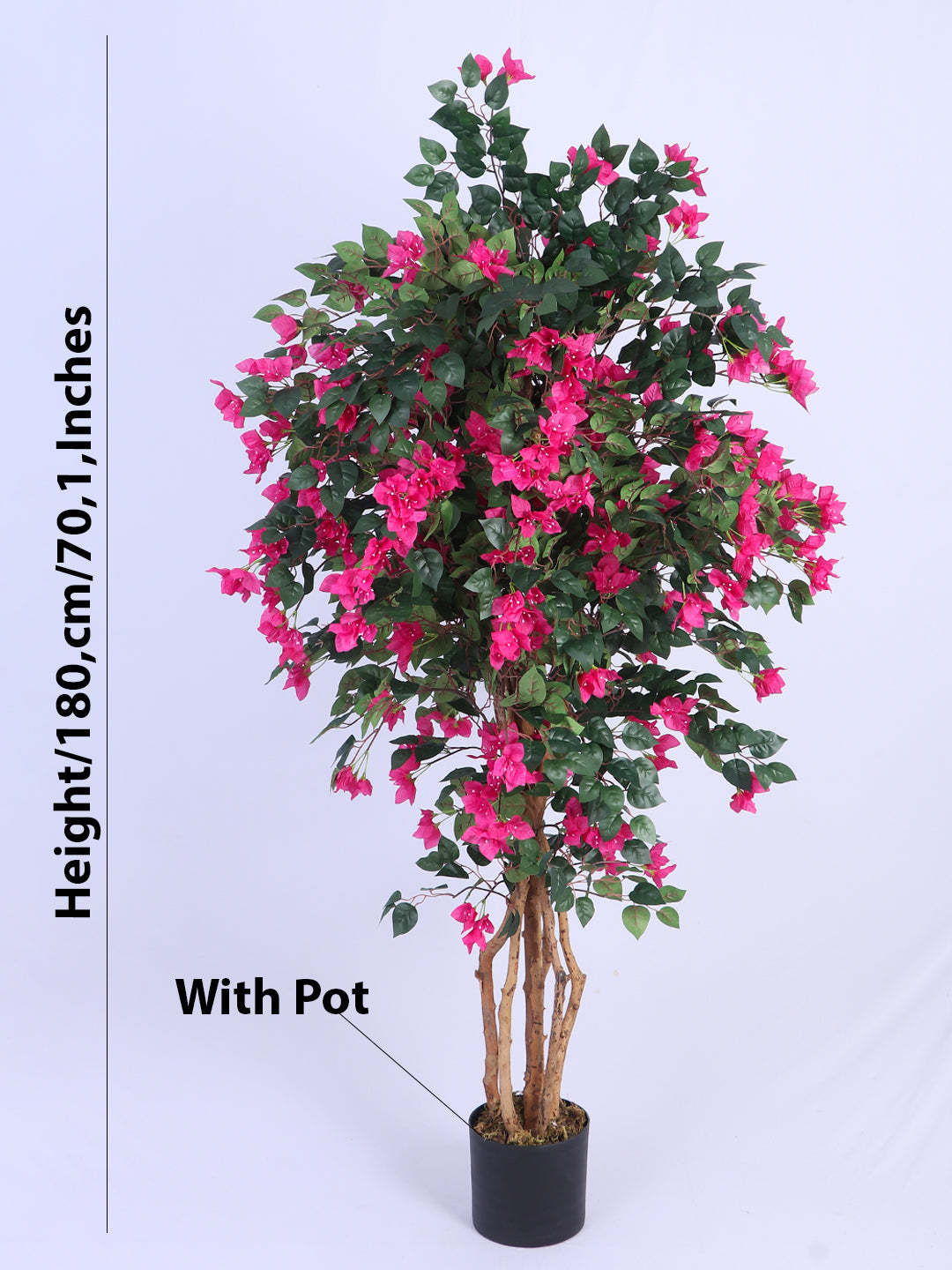 6Ft Artificial Bougainvillea Flowers Tree in Pot