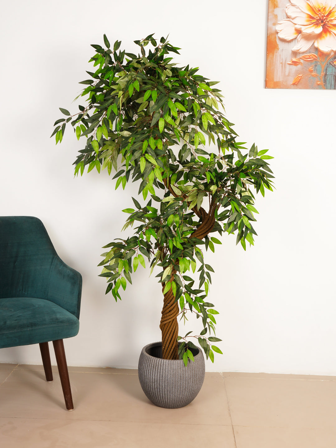 6ft Artificial Twisted Eucalyptus Tree