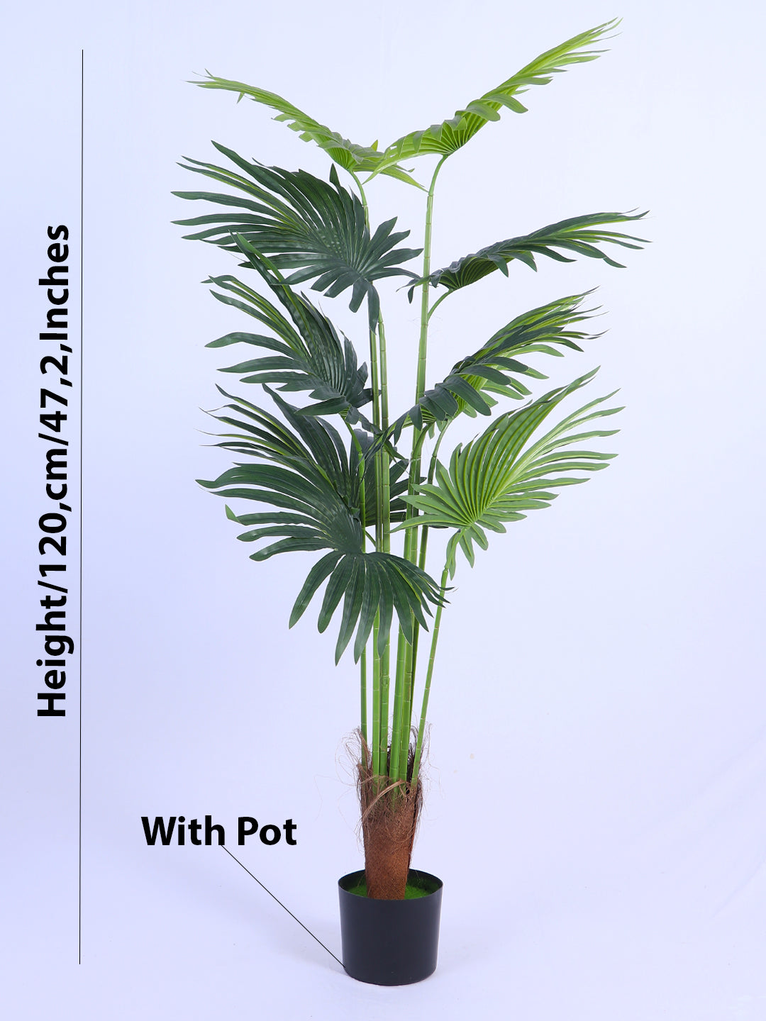 4.1Ft Artificial Palmetto Palm Tree in Pot