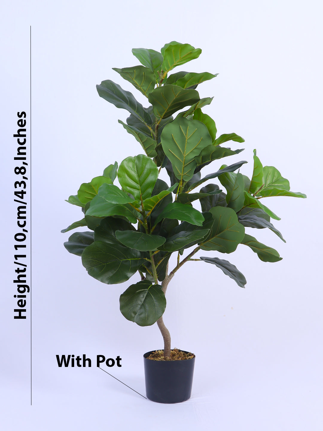 3.6Ft Artificial Fiddle Leaf Fig Tree in Pot