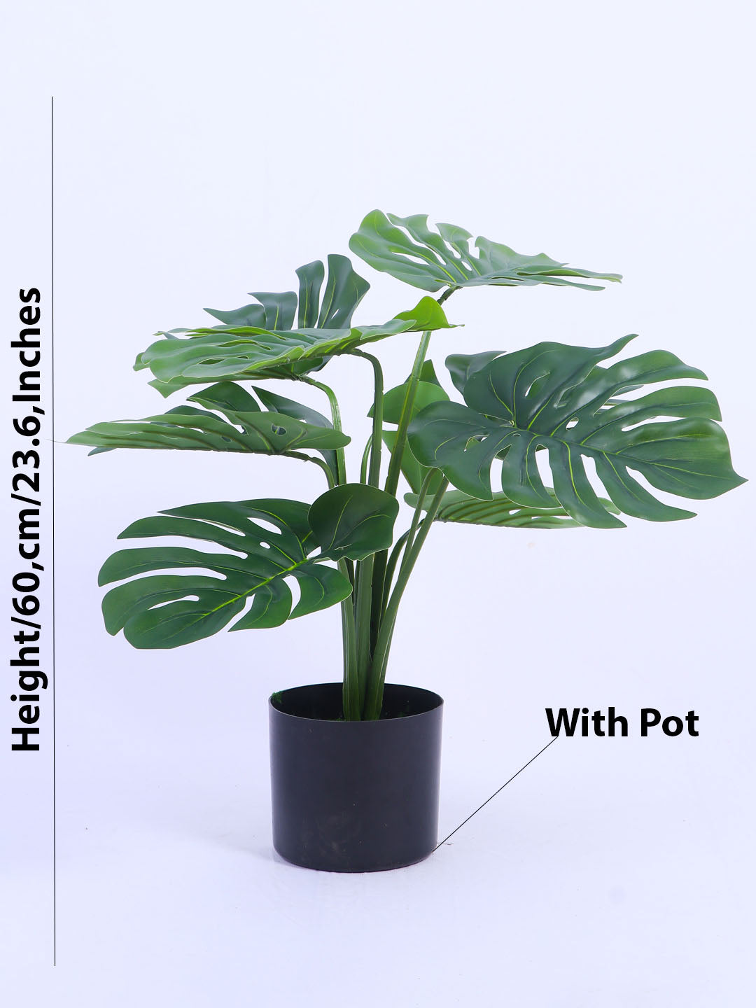 1.8Ft Artificial Monstera Plant in Black Pot