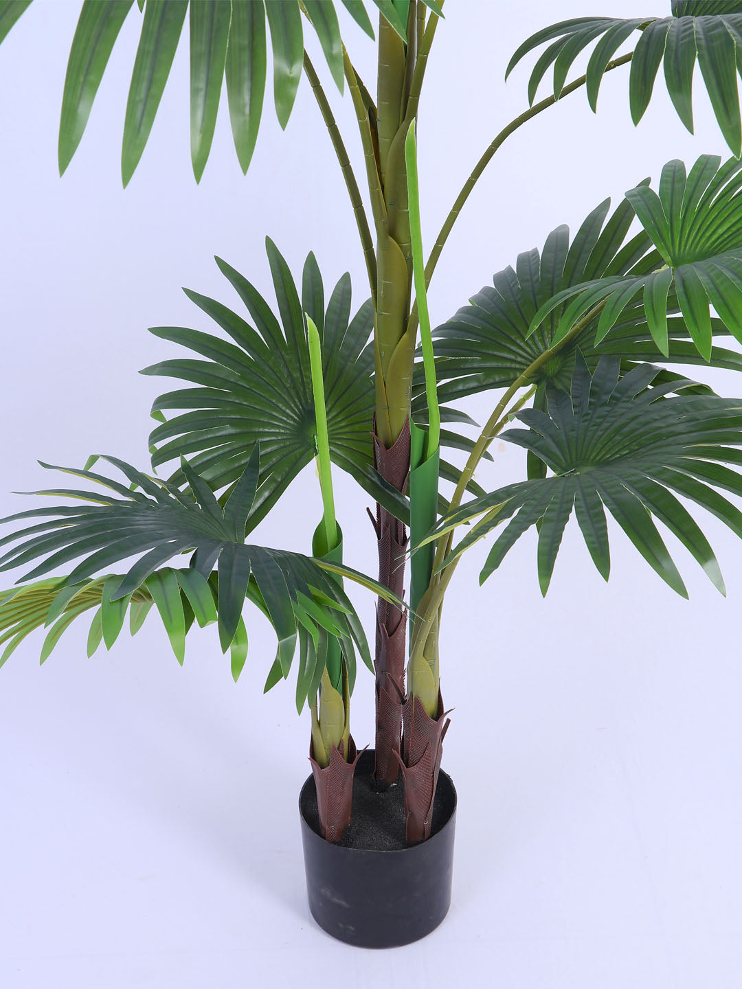 4.7Ft Artificial Palmetto Palm Tree in Pot,