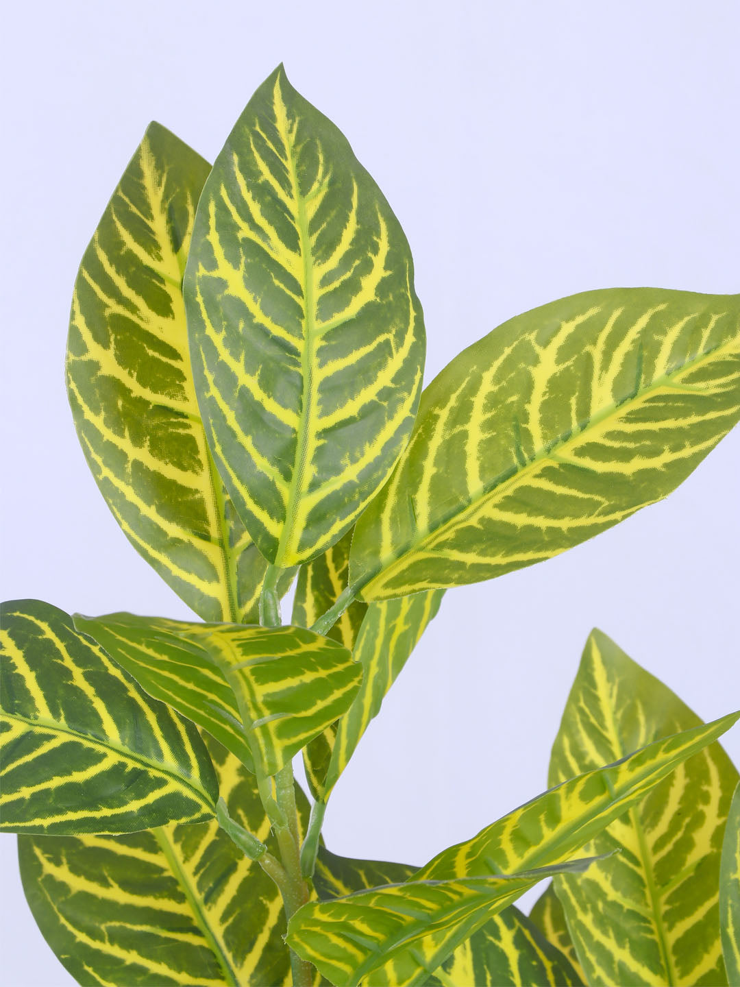 4Ft Artificial Realistic Croton Plant in Black Pot
