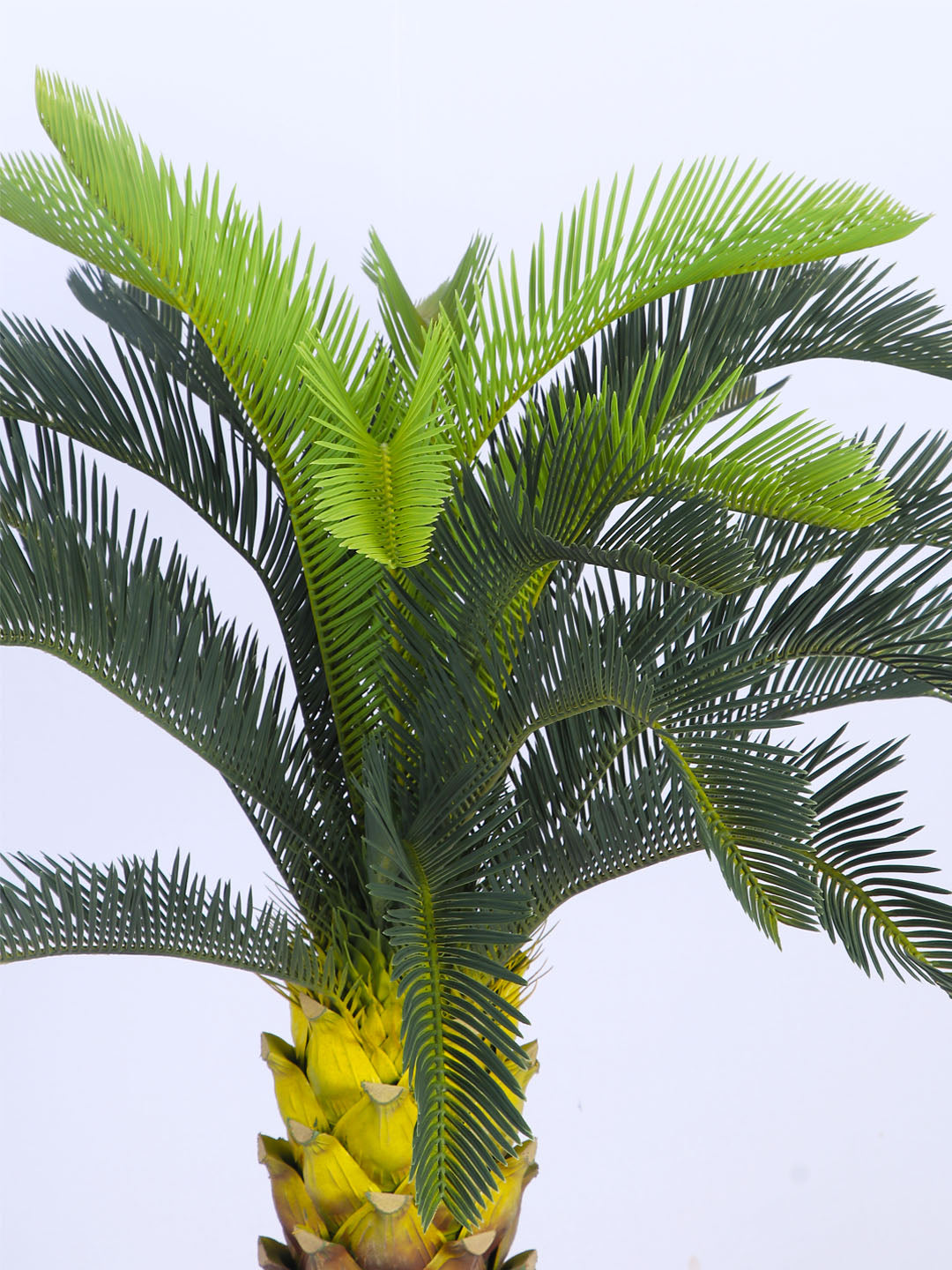 4Ft Artificial Cycas Palm Tree in Black Pot