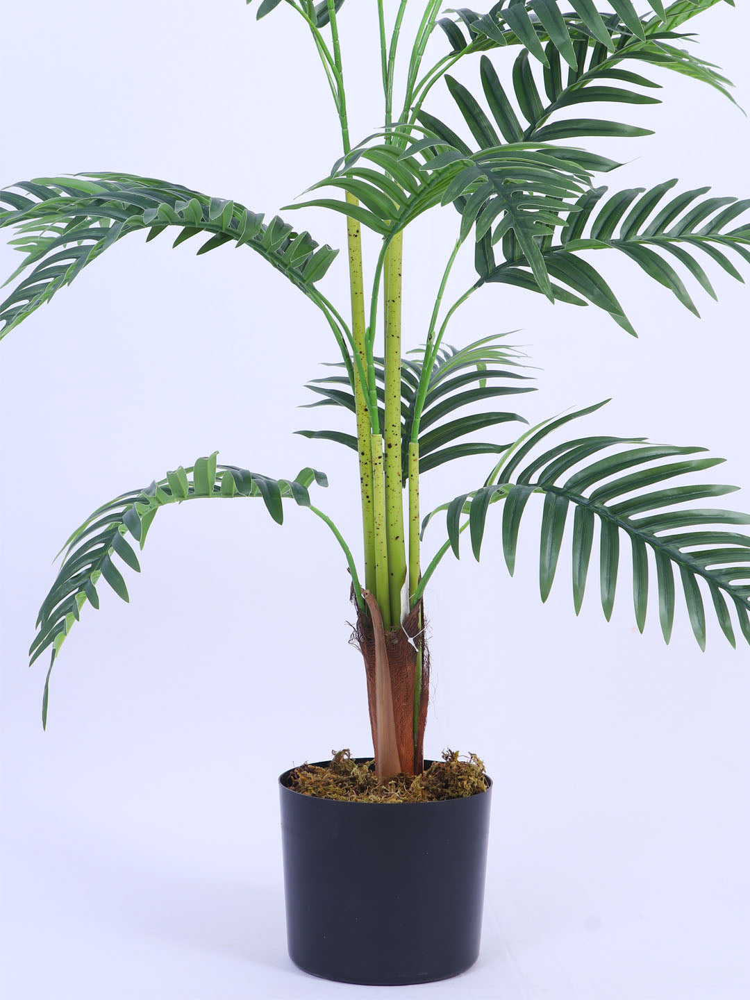 4Ft Artificial Areca Palm Plant in Black Pot