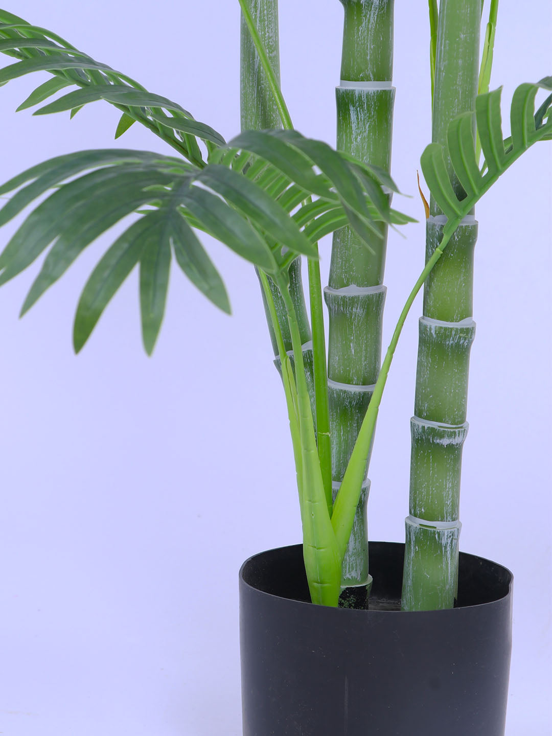 4.3Ft Artificial Golden Areca Palm Plant in Black Pot