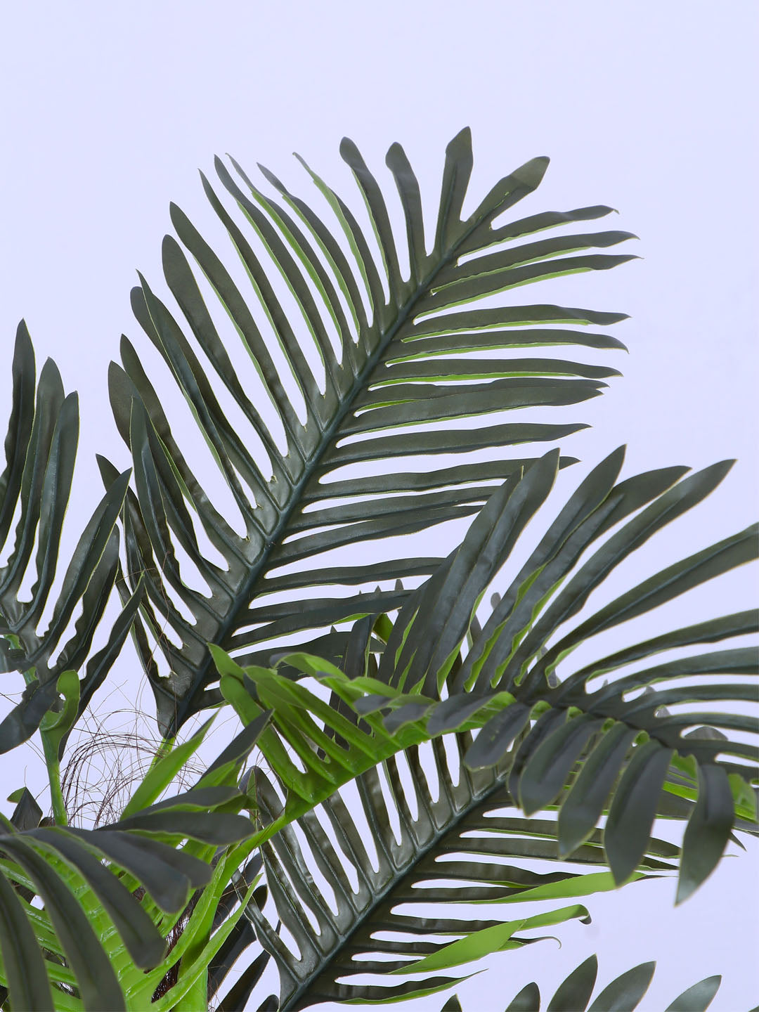 4.3Ft Artificial Moss Areca Palm Tree in Black Pot