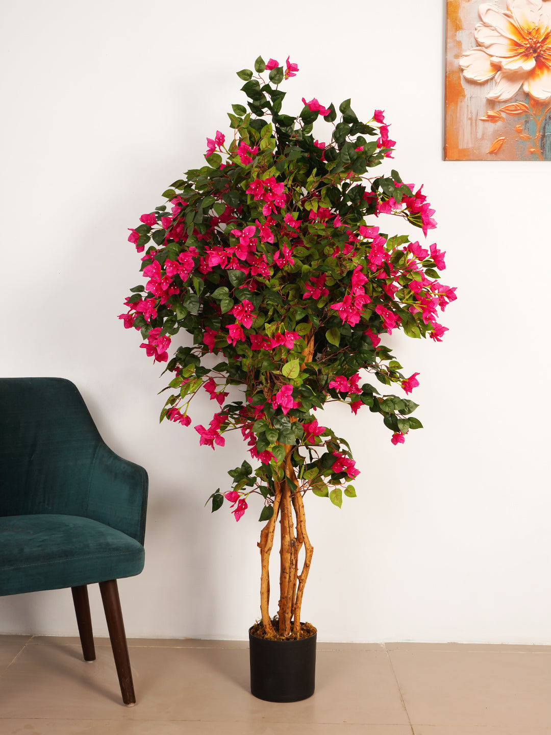 6Ft Artificial Bougainvillea Flowers Tree in Pot