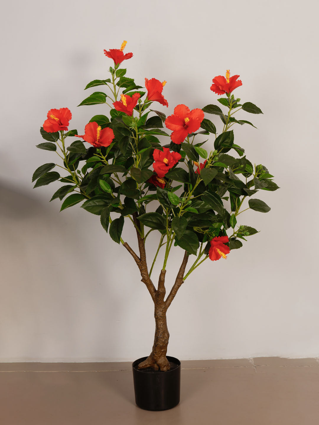 3.6fT Artificial Hibiscus Flower Plant with Pot
