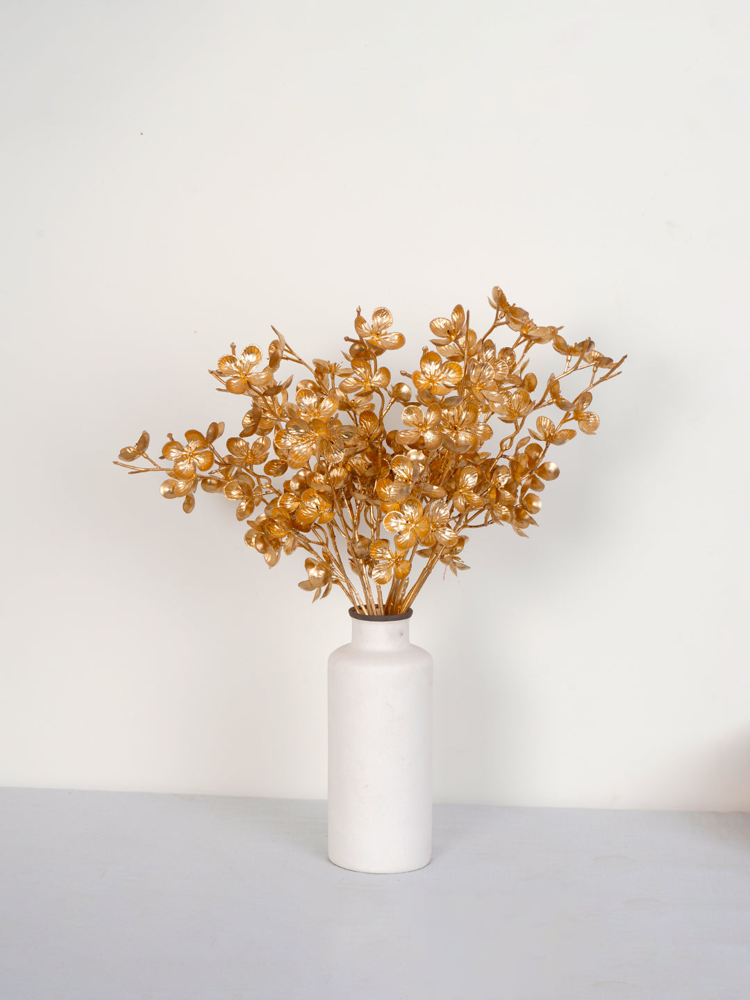 Artificial Gold Sparkle Curly Flower
