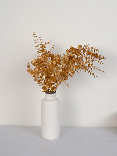 Artificial Gold Sparkle Curly Flower
