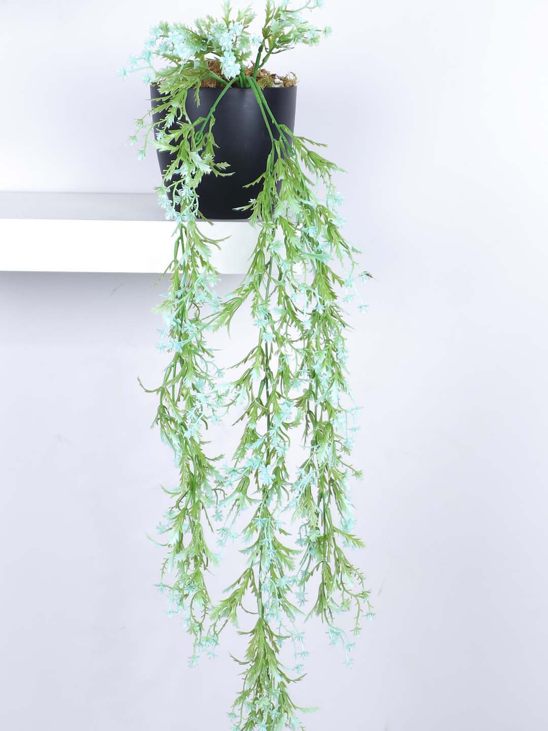 2.2Ft Artificial Plants String of Pearls Plant in Black Pot