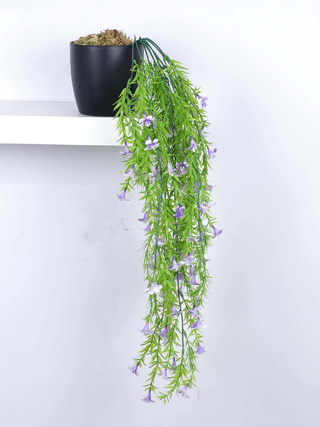 2.2Ft Artificial Plants String of Pearls Plant in Black Pot