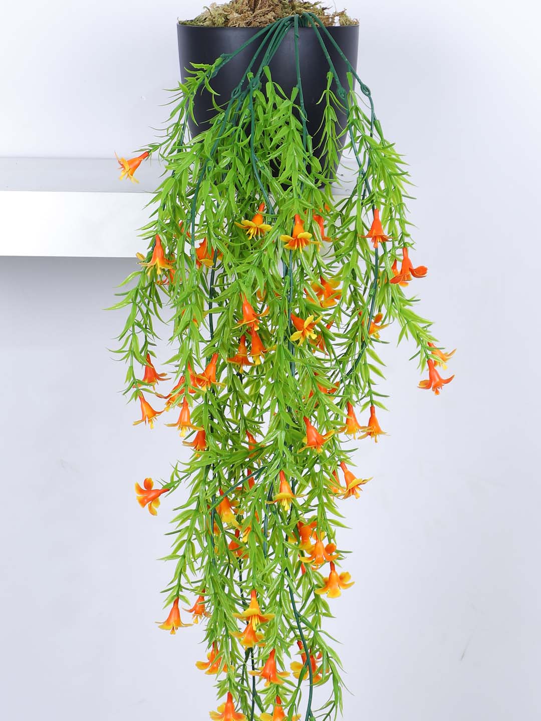 2.2Ft Artificial Plants String of Pearls Plant in Black Pot