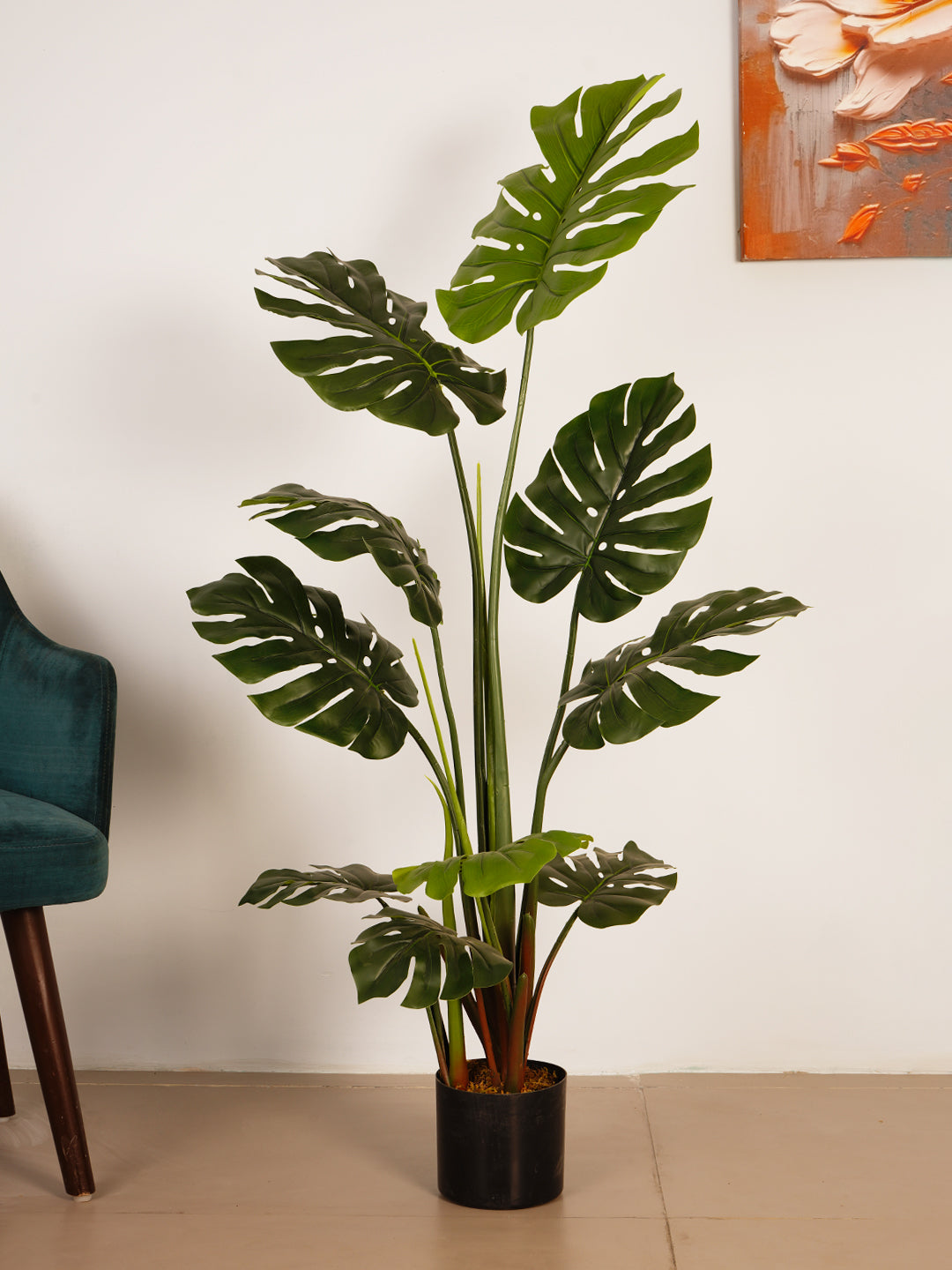 4.3Ft Artificial Monstera Deliciosa Tree in Pot