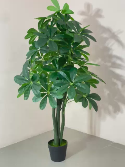 Load video: 3.2Ft Artificial Schefflera Plant Trees with Pot
