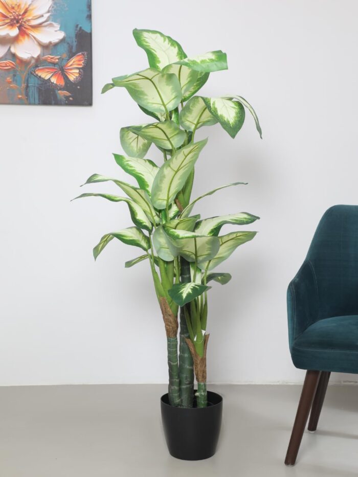 5.2Ft Artificial Dieffenbachia Plants with Pot