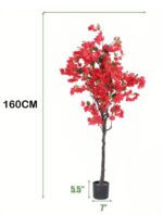 5.5fT Artificial Bougainvillea Flowers Plants with Pot - Image 5