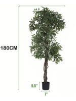 6.Ft Artificial Ficus Trees with Pot - Image 3