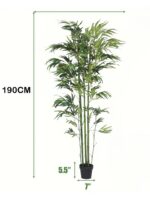 6ft Artificial Green Bamboo Plant With Pot - Image 3