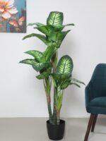 5.2Ft Artificial Dieffenbachia Plants with Pot