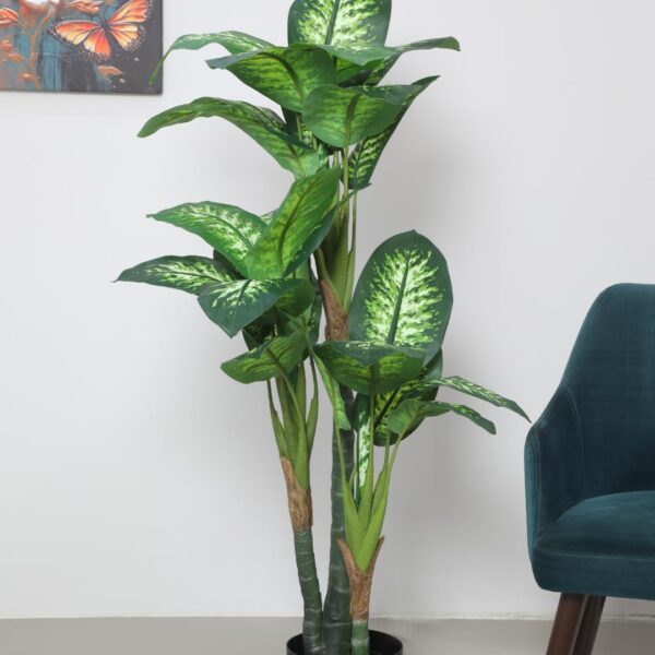 5.2Ft Artificial Dieffenbachia Plants with Pot