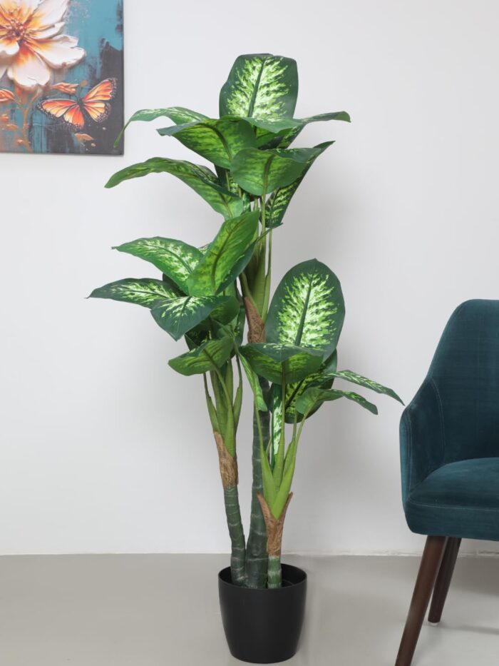5.2Ft Artificial Dieffenbachia Plants with Pot