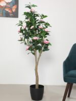 5.Ft Artificial Camellia Rose Flowers Plants