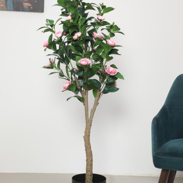 5.Ft Artificial Camellia Rose Flowers Plants