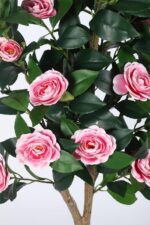 5.Ft Artificial Camellia Rose Flowers Plants - Image 3