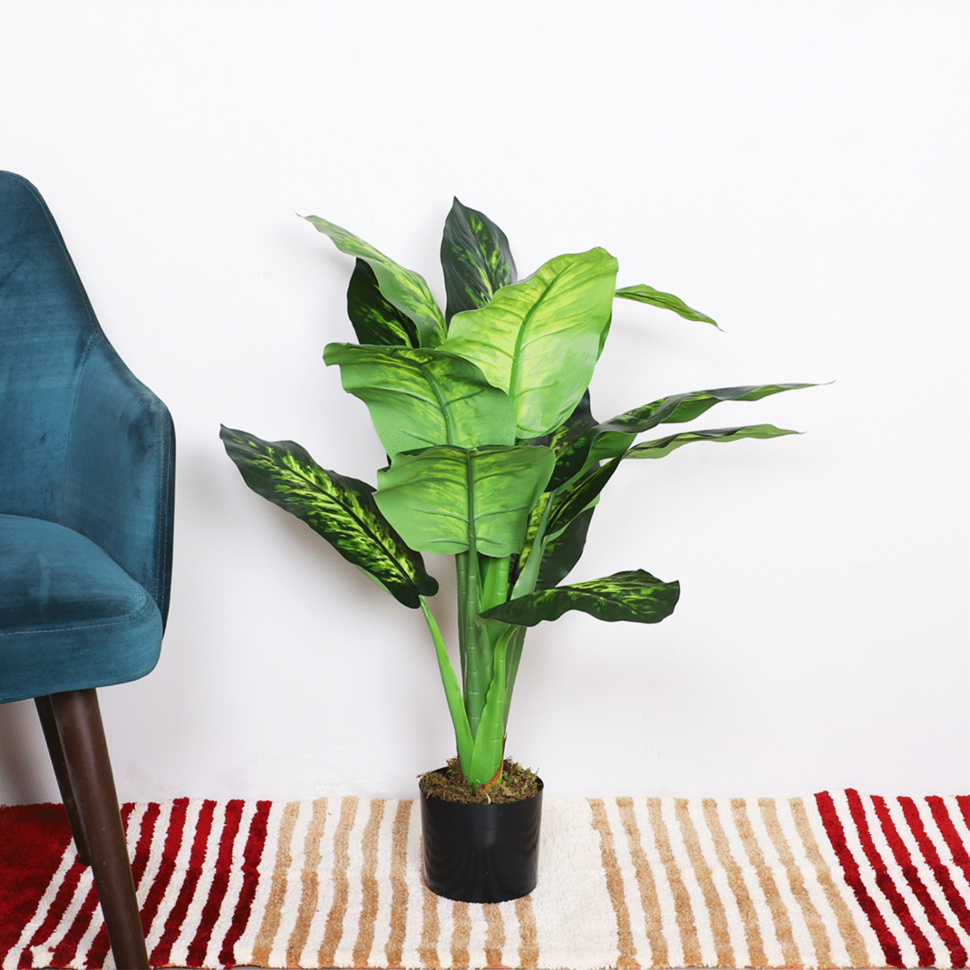 3.Ft Artificial Dieffenbachia Plant Trees with Pot - Image 1
